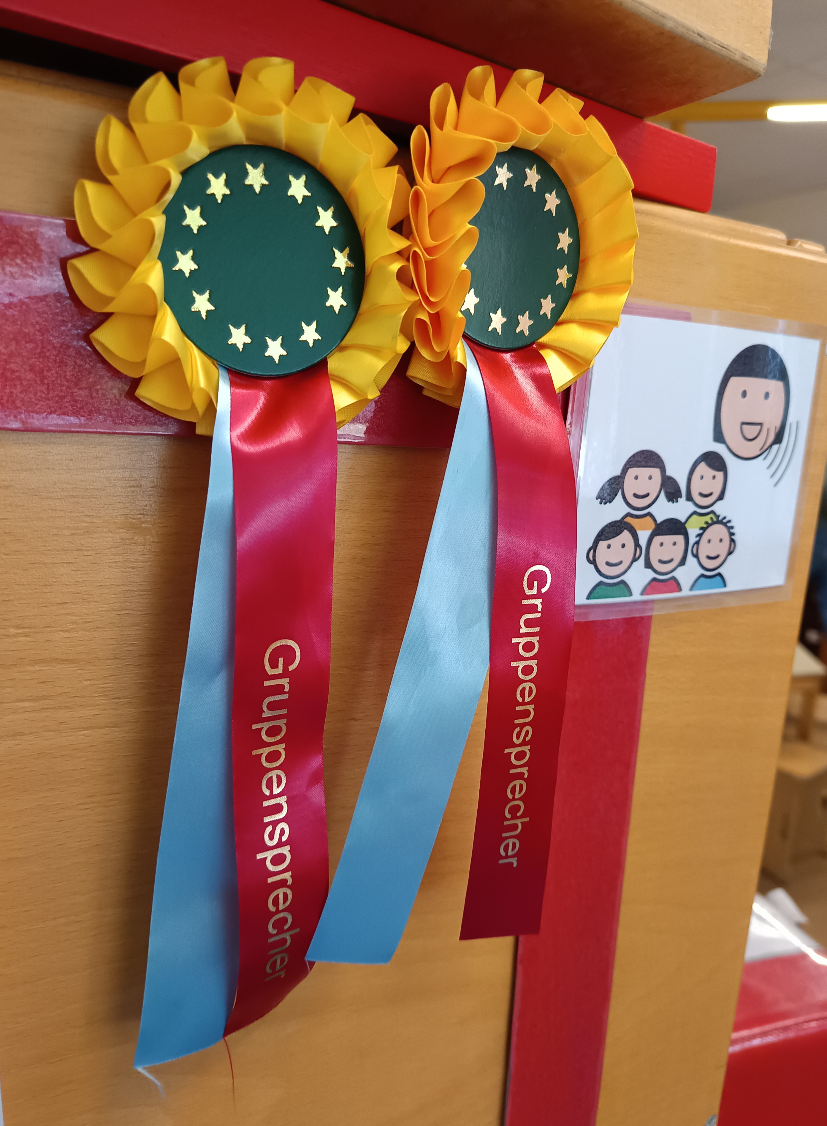 Rosetten mit Aufdruck Gruppensprecher